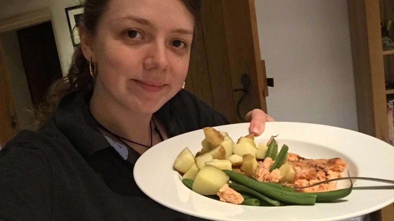 Trout, beans and of course, potatoes for dinner today