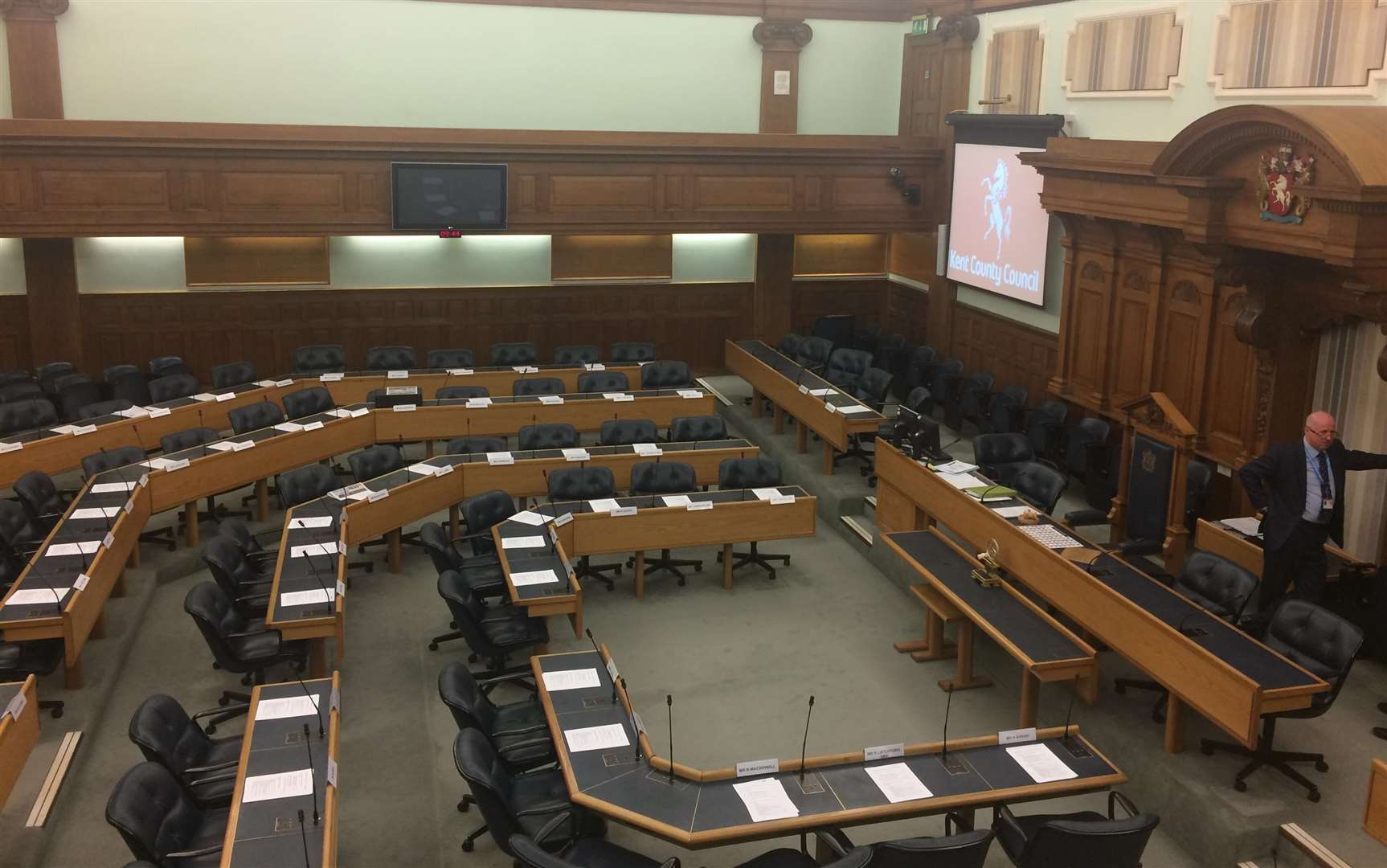 The council chamber at County Hall