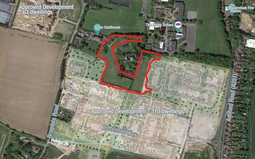 A site plan of the proposed extension to Perry Court development. Picture: The Noble Consultancy