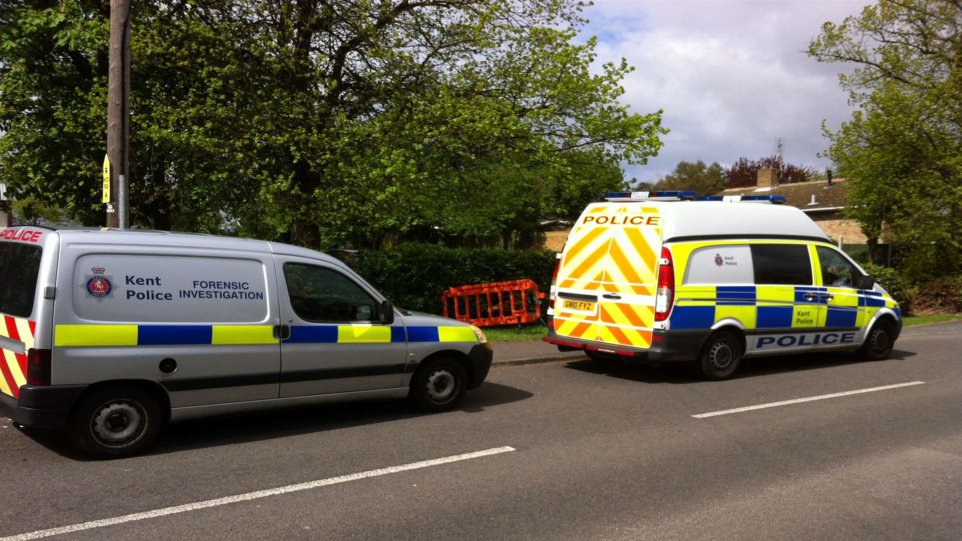 Forensic teams at the site of the discovery