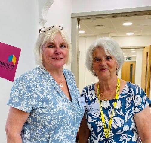 Denise Knights, Launch It Kent Masters House enterprise manager, and volunteer Alison Reynolds at the ribbon cutting event. Picture: Launch It Kent