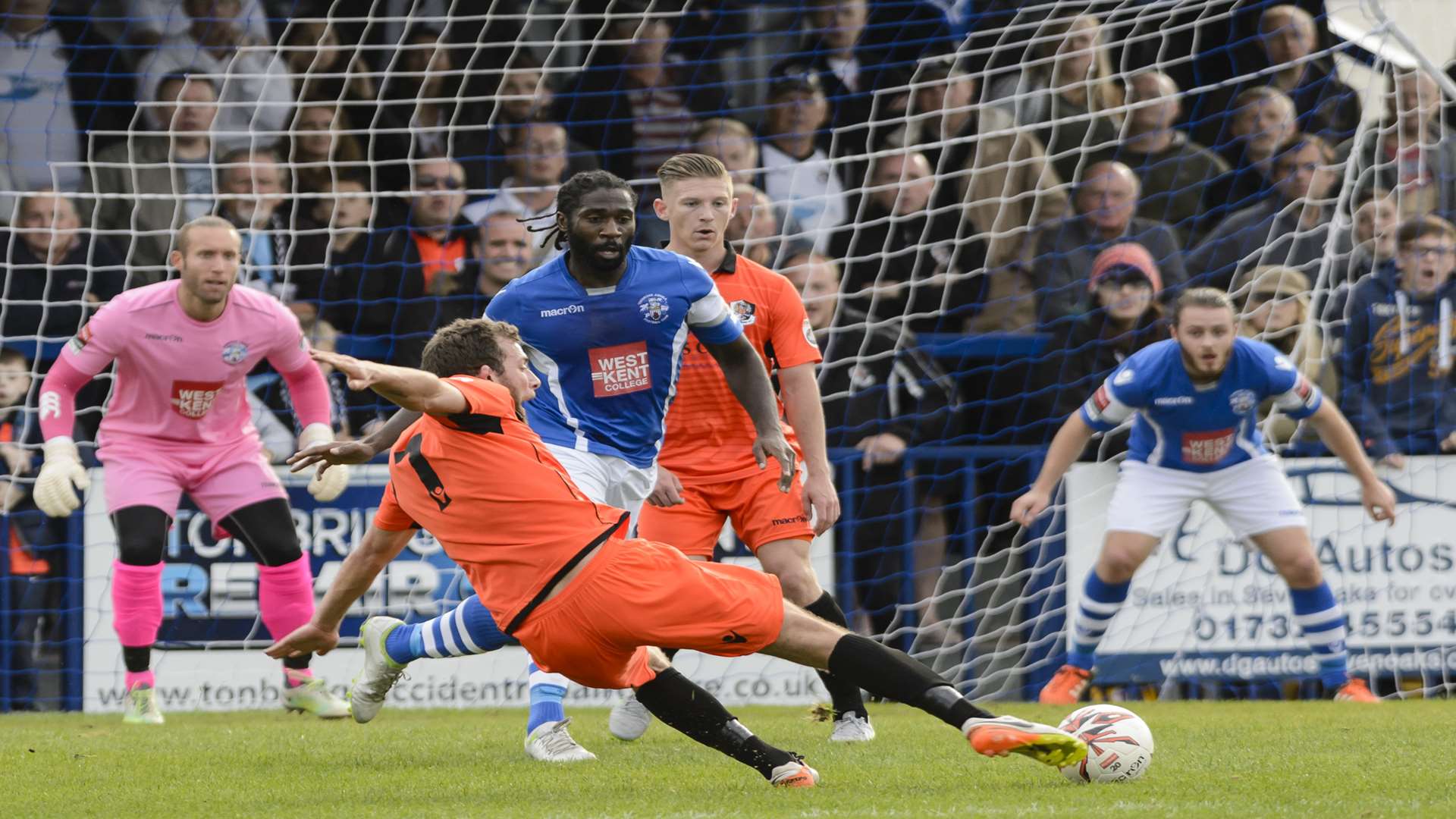 Ryan Hayes goes for goal against Tonbridge Angels on Saturday Picture: Andy Payton