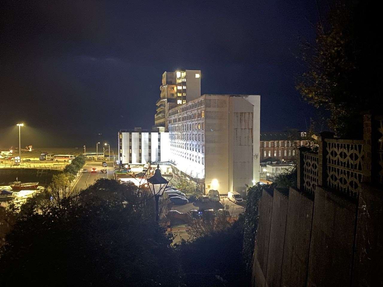 The Grand Burstin is a large hotel on Folkestone seafront, overlooking the English Channel