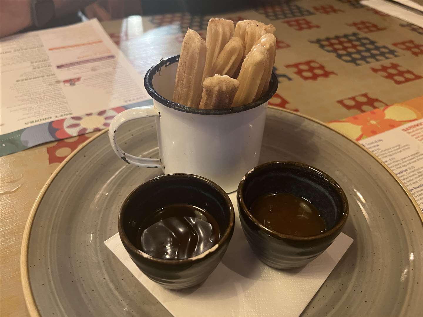 The churros from Sentado Lounge, Sittingbourne