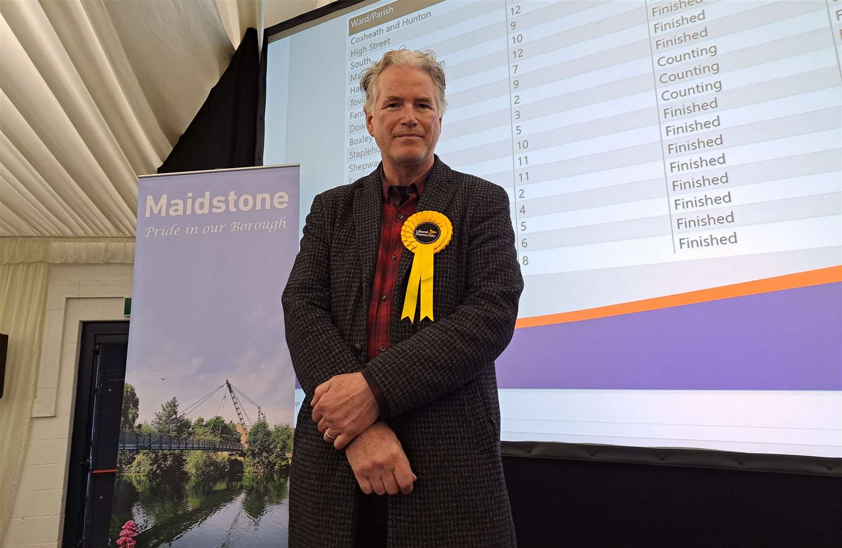 Cllr Brian Clark (Lib Dem) was re-elected in South Ward