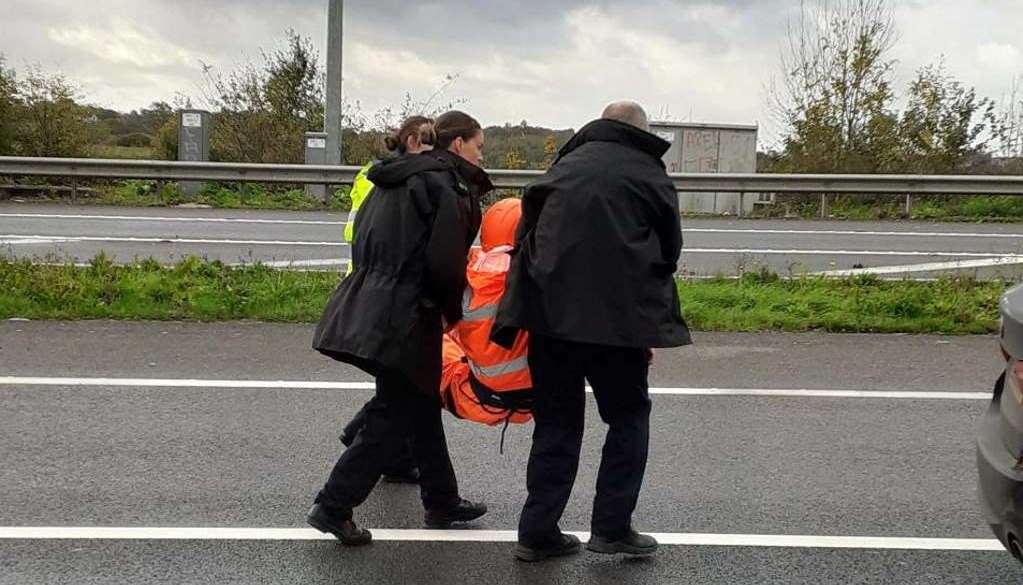 A number of people have been arrested and charged following the demonstrations on the M25. Picture: Essex Police