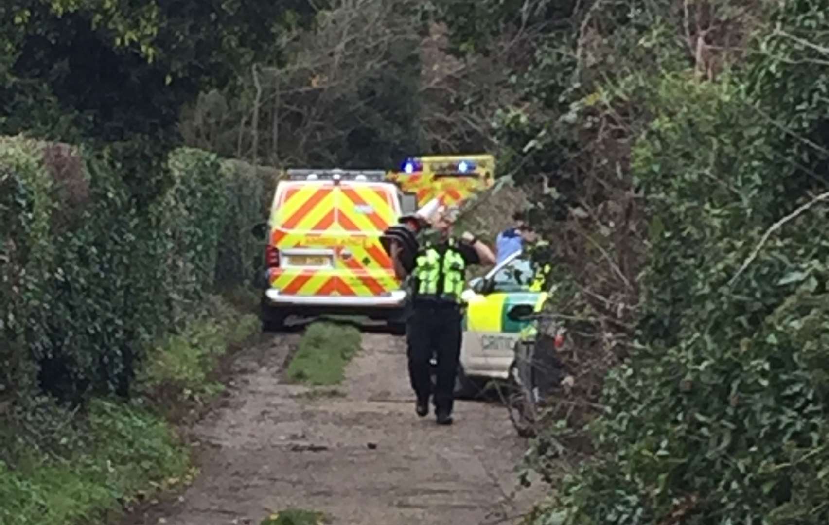 Emergency services in Ryarsh Lane, West Malling