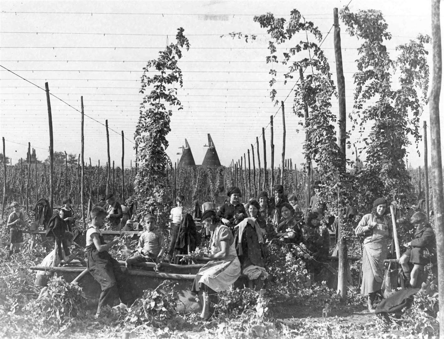 Hop pickers in the Kent fields