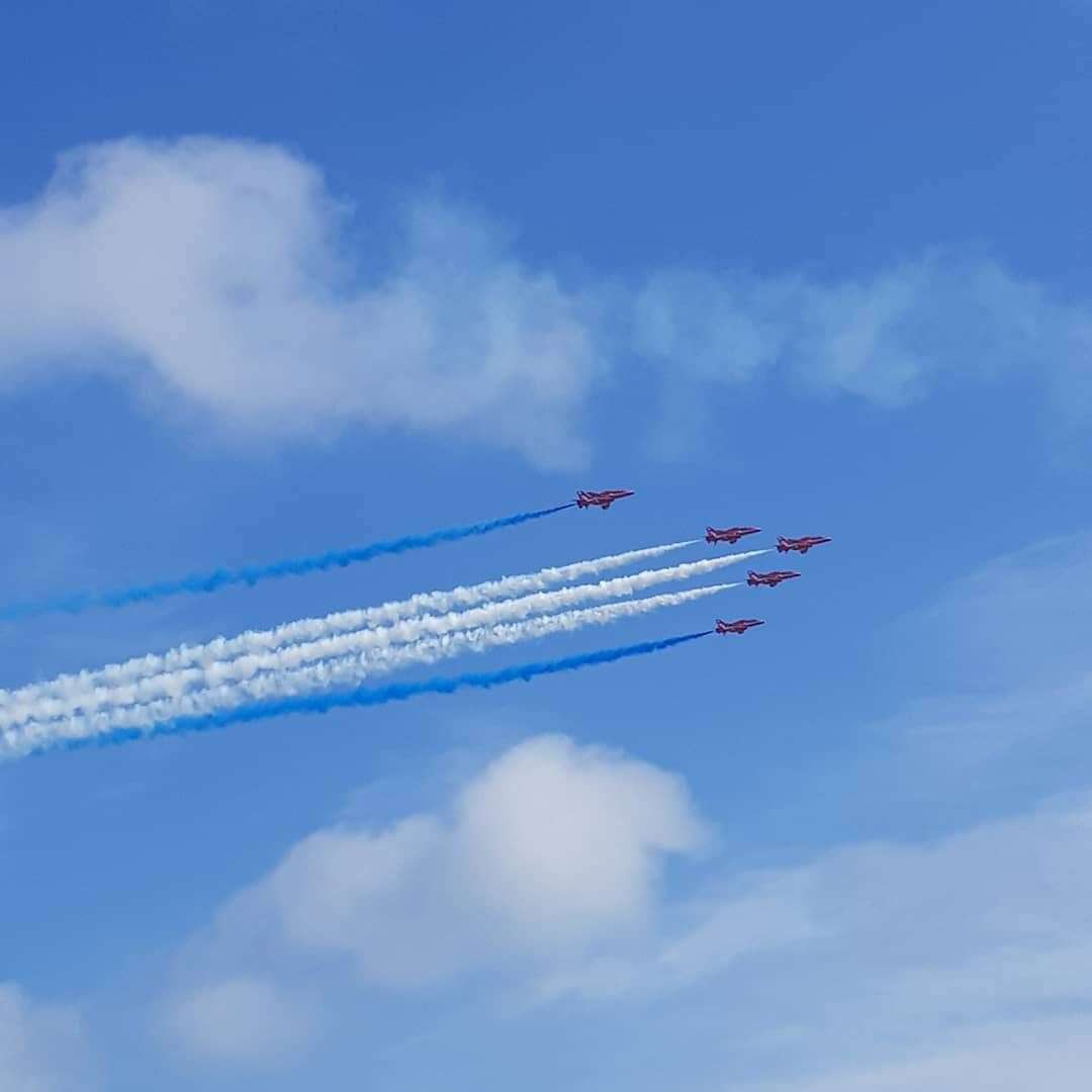 The Red Arrows in Folkestone. Picture: Emma Kennett