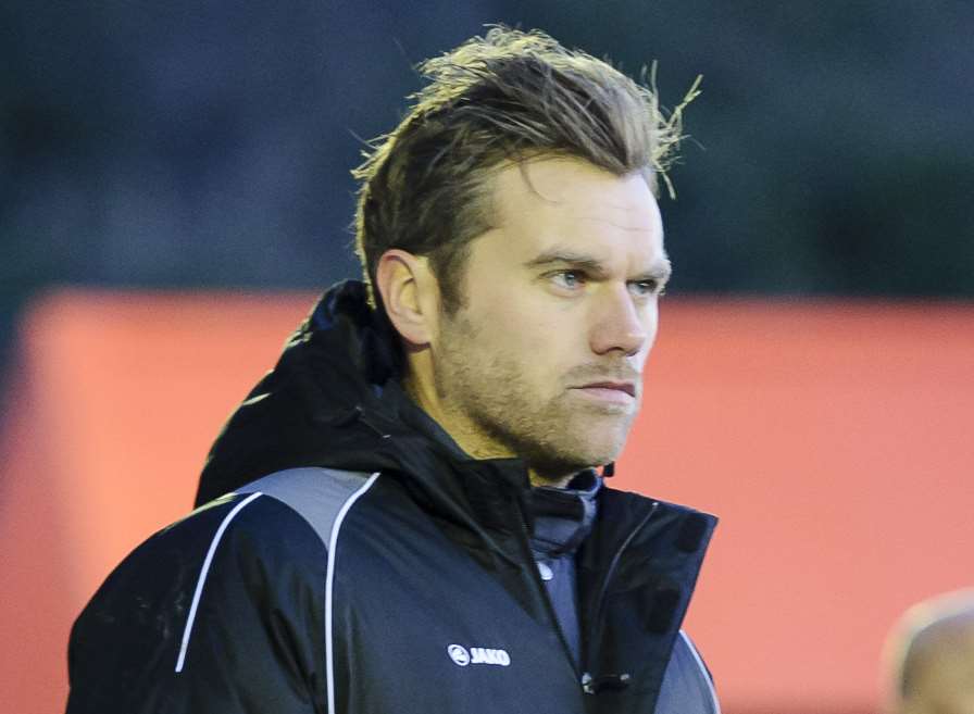 Ebbsfleet United manager Daryl McMahon Picture: Andy Payton