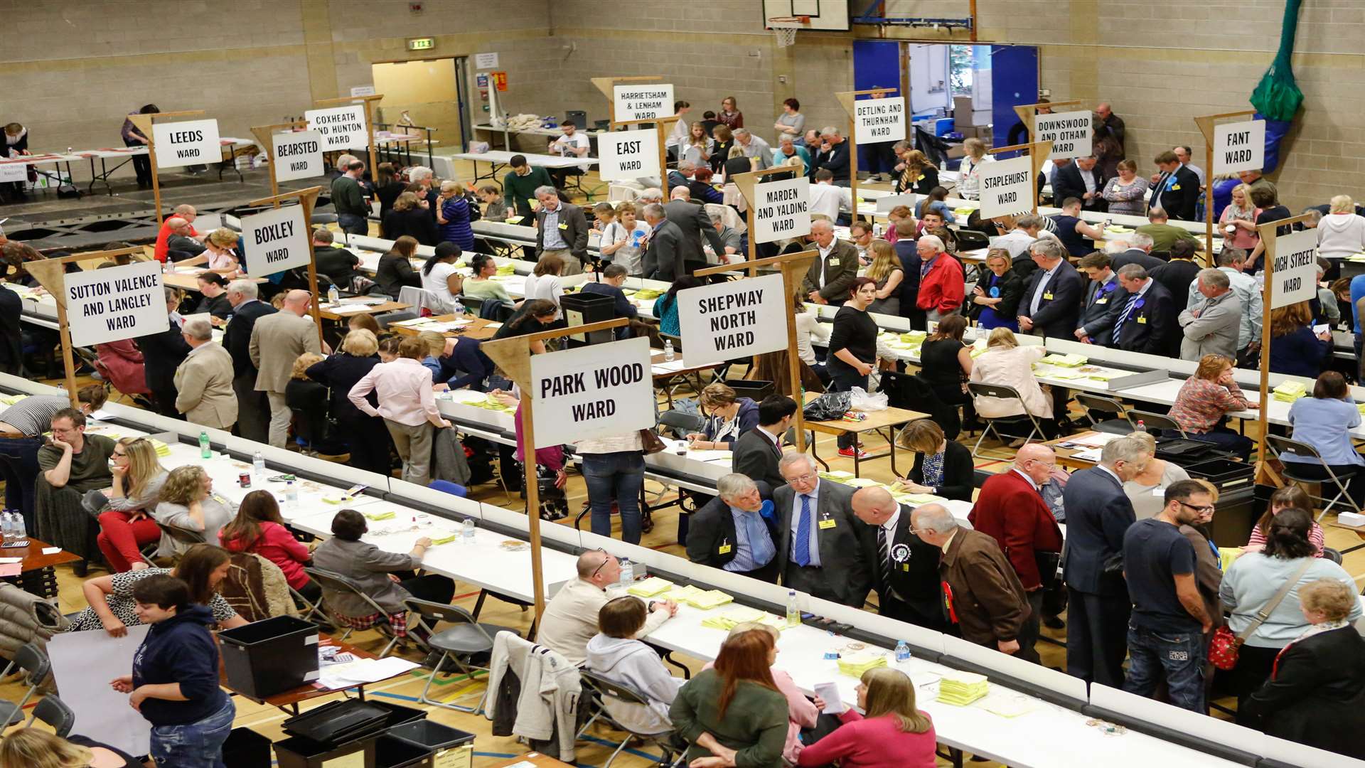 Maidstone Borough Council Election Count. Stock image