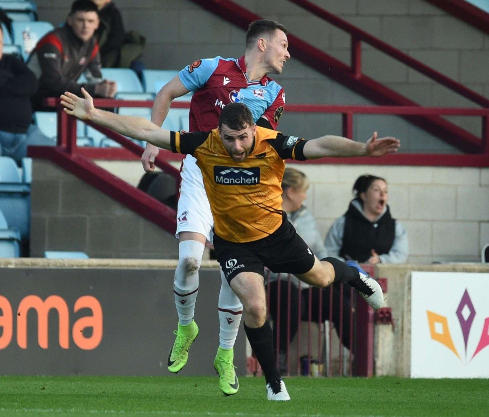 George Fowler returned to the Maidstone side at Scunthorpe. Picture: Steve Terrell