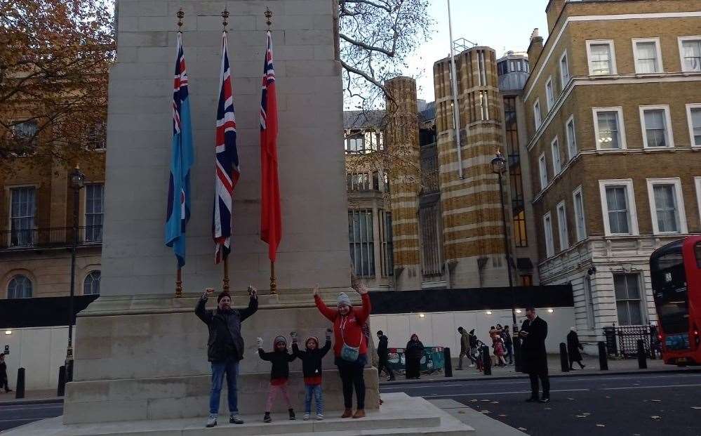 The pair completed the walk in London