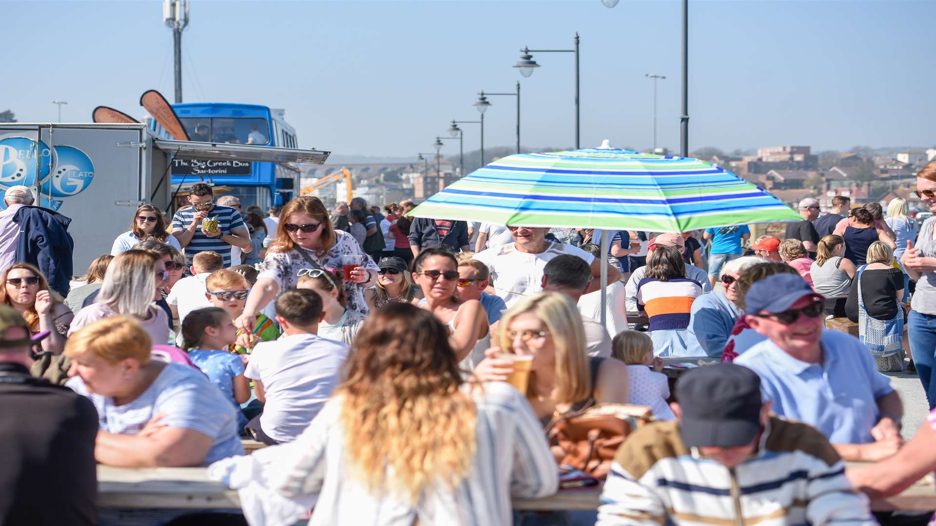 Folkestone Harbour Arm proved popular for visitors and locals during the summer