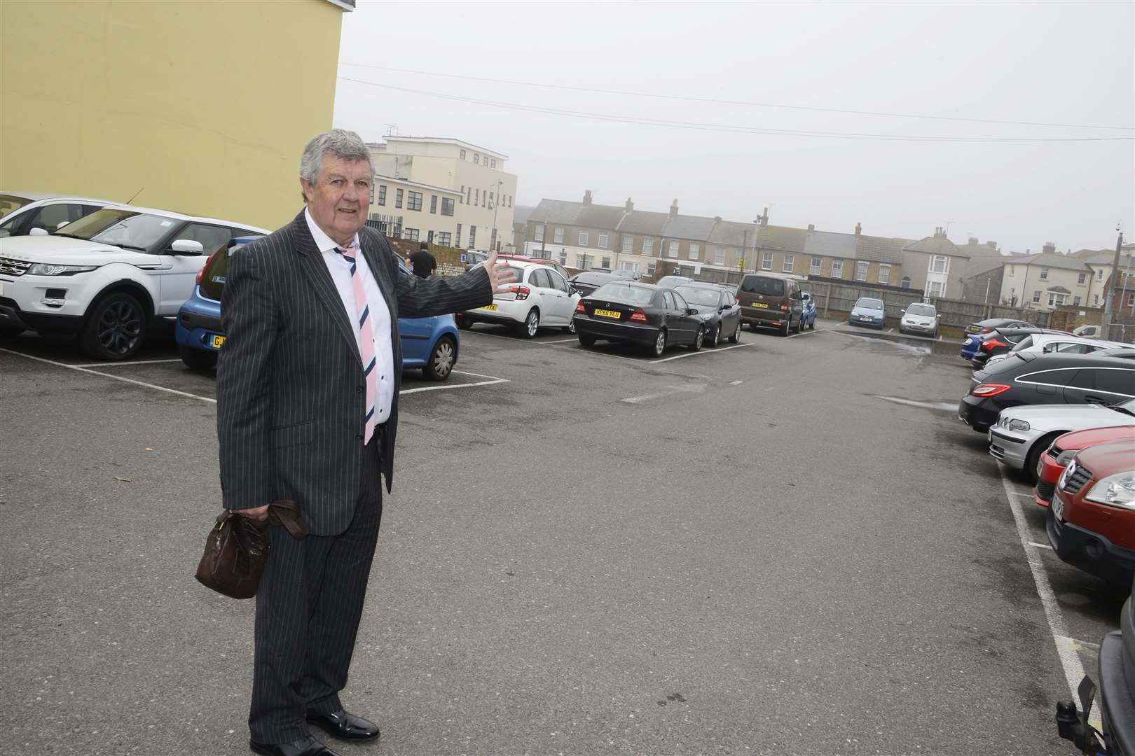 Mike Thompson at the site in William Street, Herne Bay