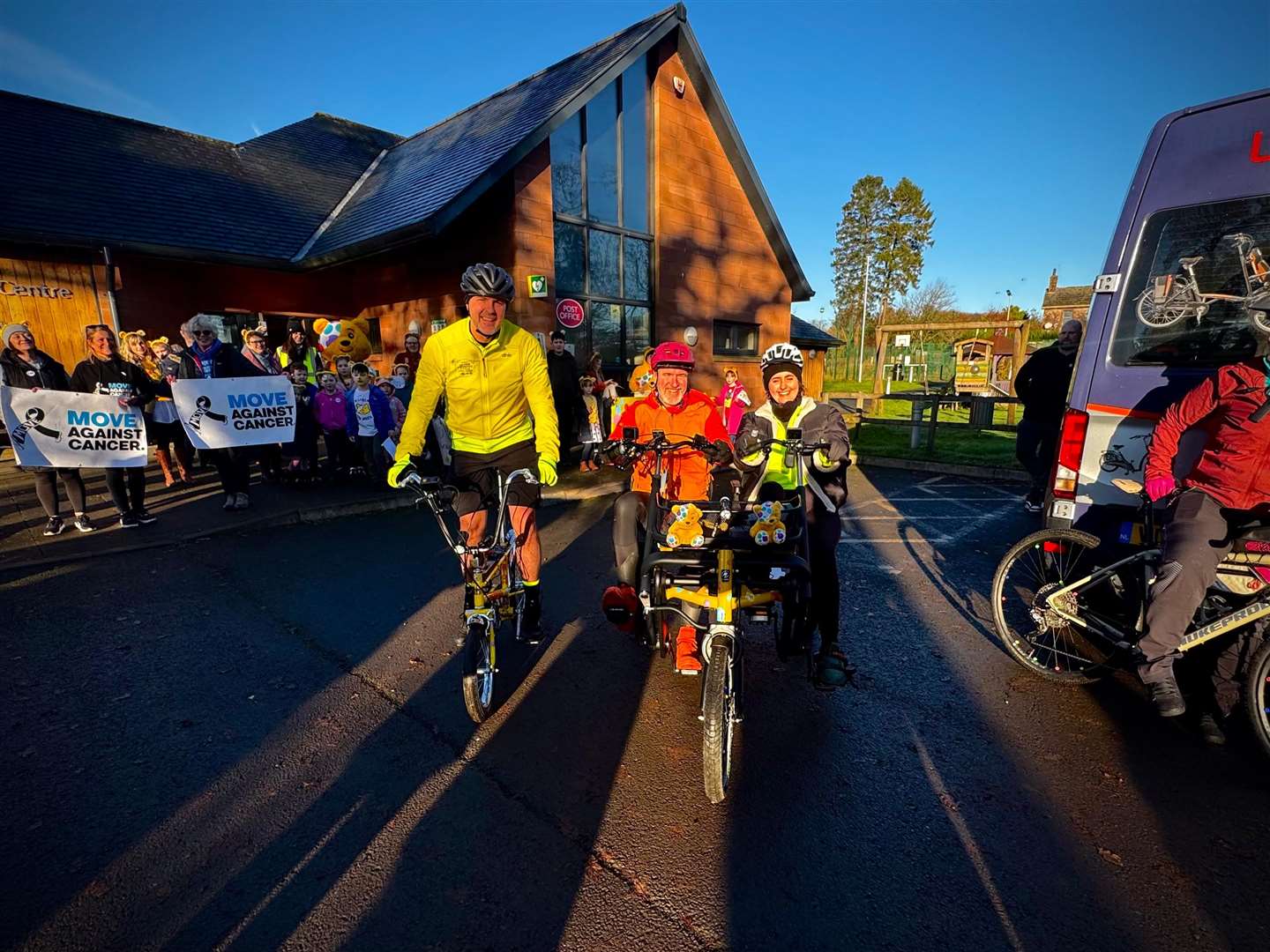 Paddy McGuinness has been cycling from Wales to Scotland (BBC/PA)