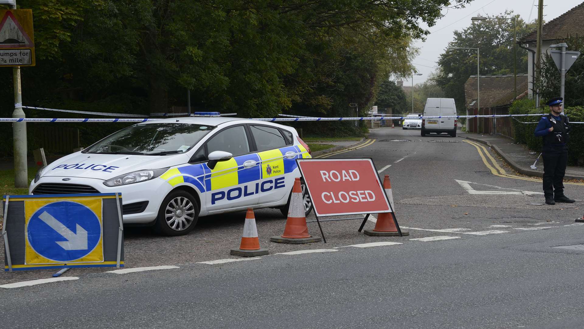 The Rose Inn pub and Ulley Road were taped off after the incident