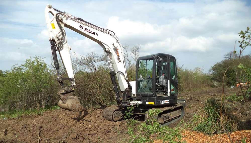 Diggers moved in to clear the land on Thursday last week