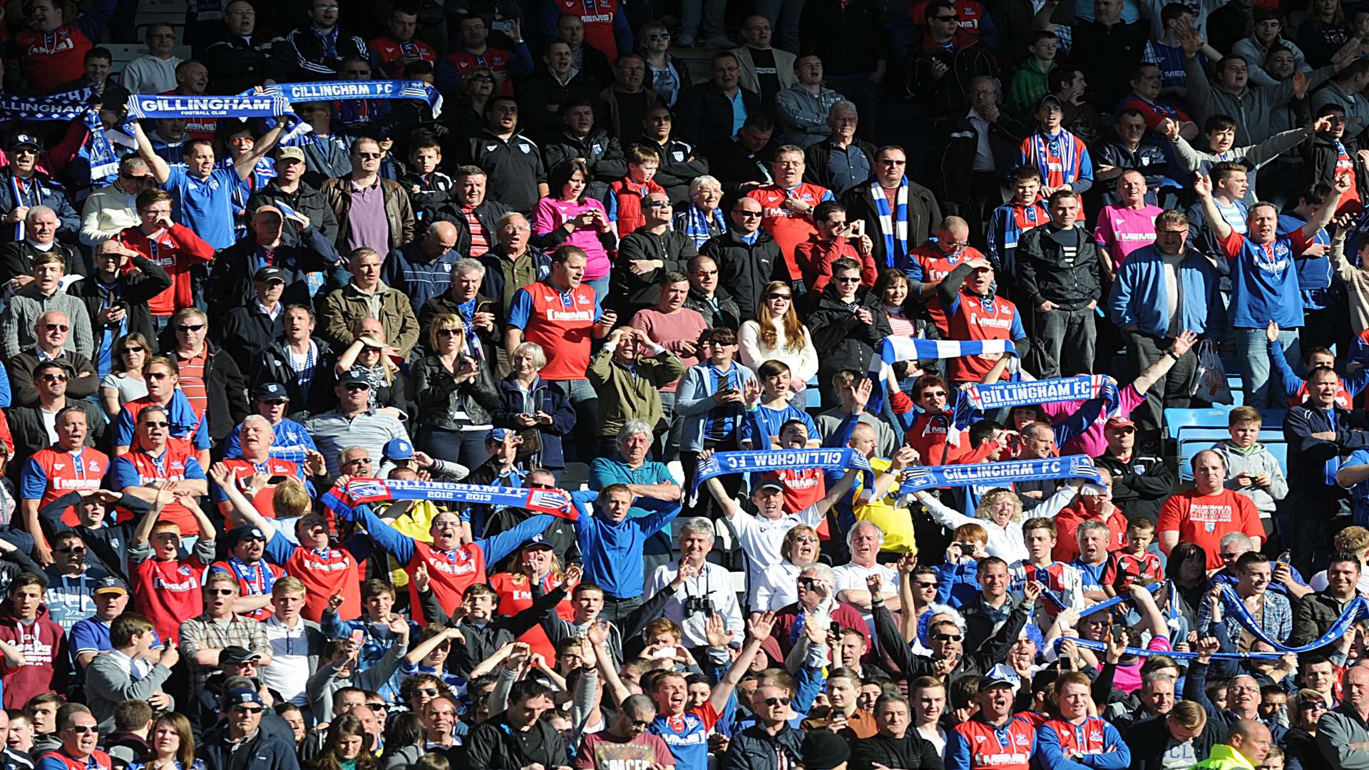 The Rainham End at Priestfield