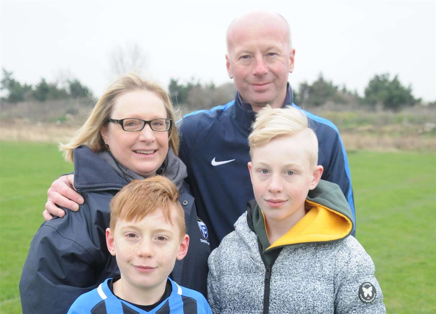 Katharine and Garry Tremain, with sons James and Jack