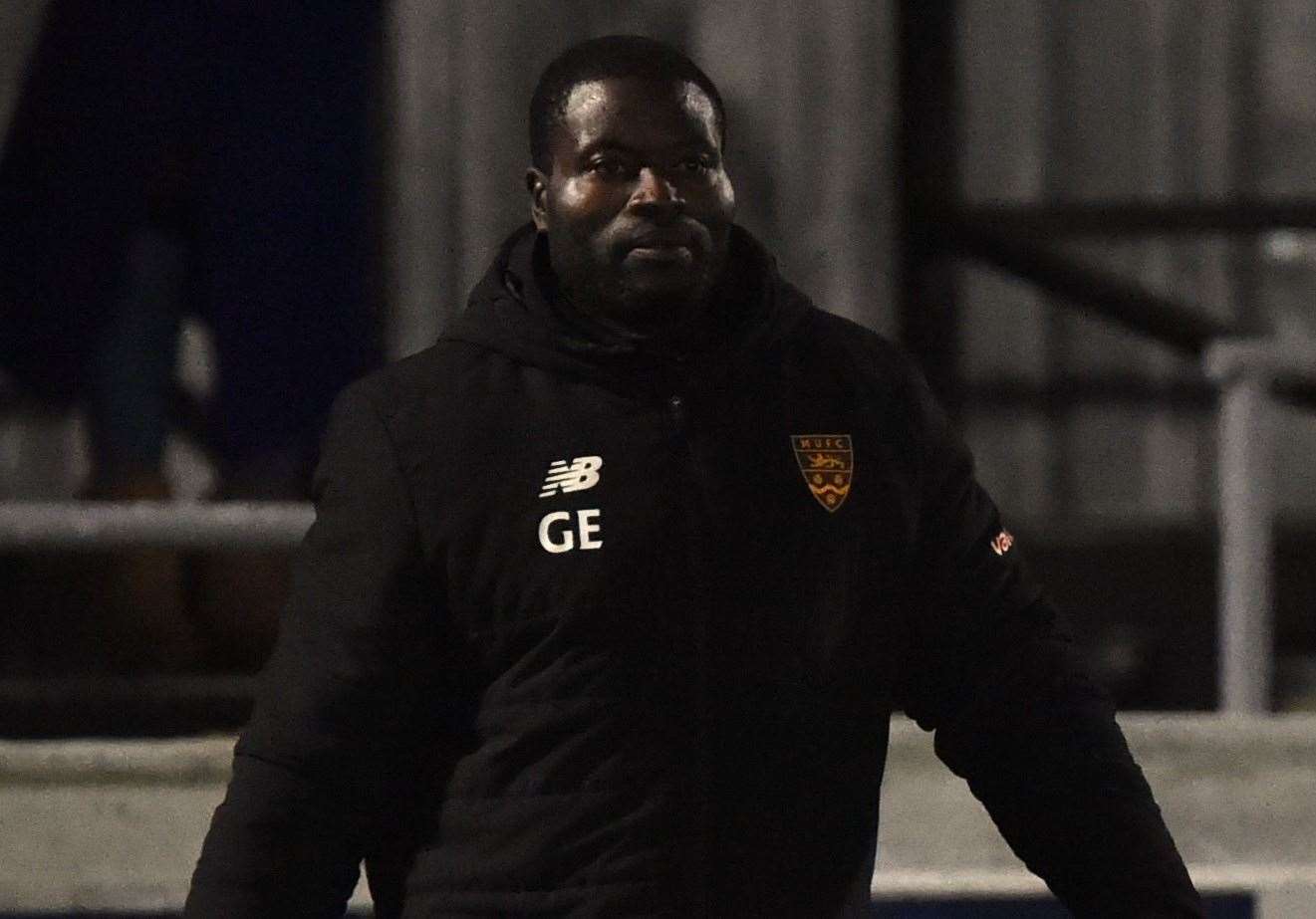 Maidstone United manager George Elokobi. Picture: Steve Terrell