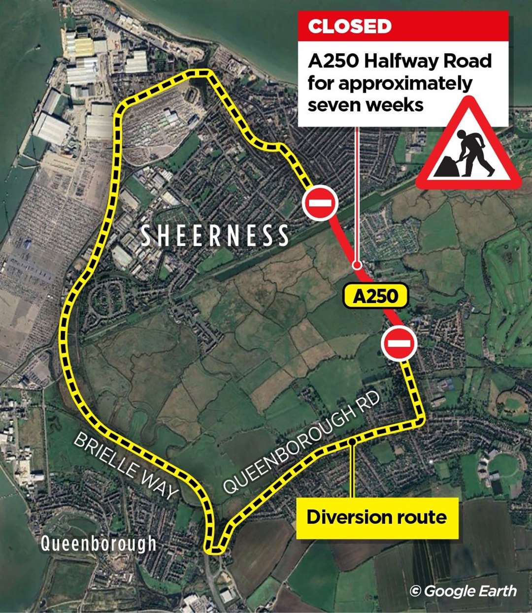 Halfway Road will be shut at different points over the next seven weeks for SGN pipe upgrades