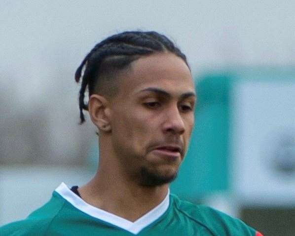 Jordan Ababio - scored and put in a man-of-the-match display in Margate’s 4-1 comeback weekend win over Concord. Picture: Ian Scammell