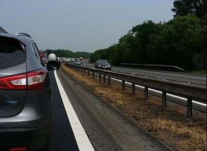 Accident on M26 at Wrotham has left the carriageway blocked