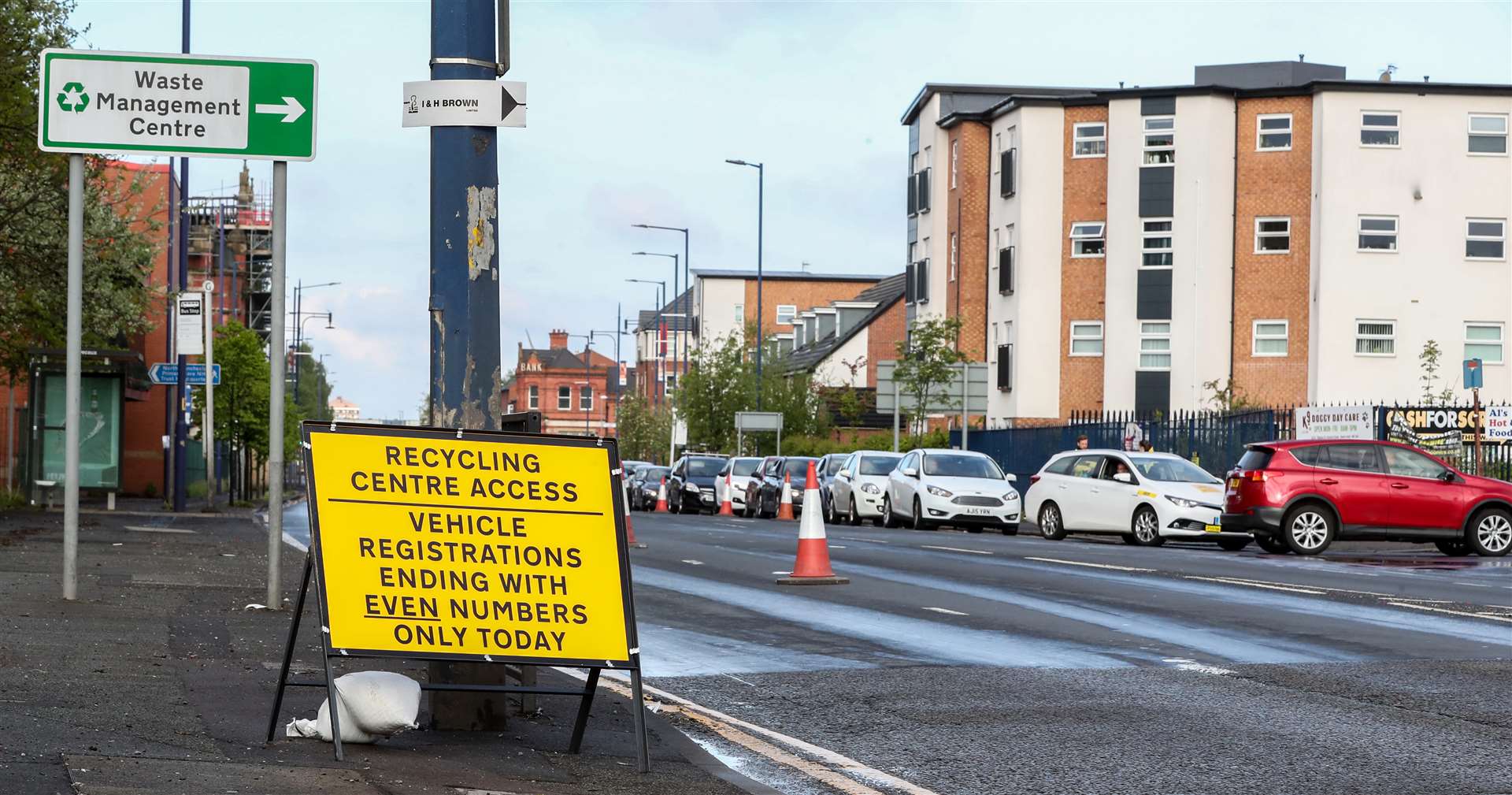 To control numbers on Saturday, only vehicles with number plates ending in even numbers were allowed in (Peter Byrne/PA)