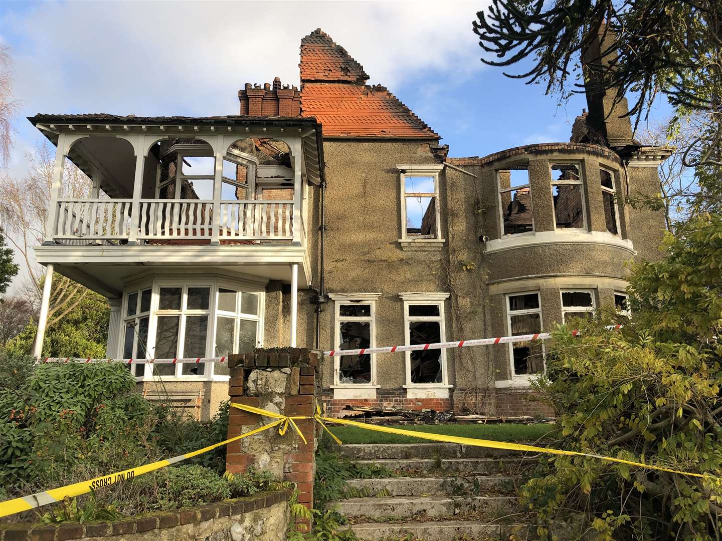 The family are now staying in a holiday let after their home was gutted by flames