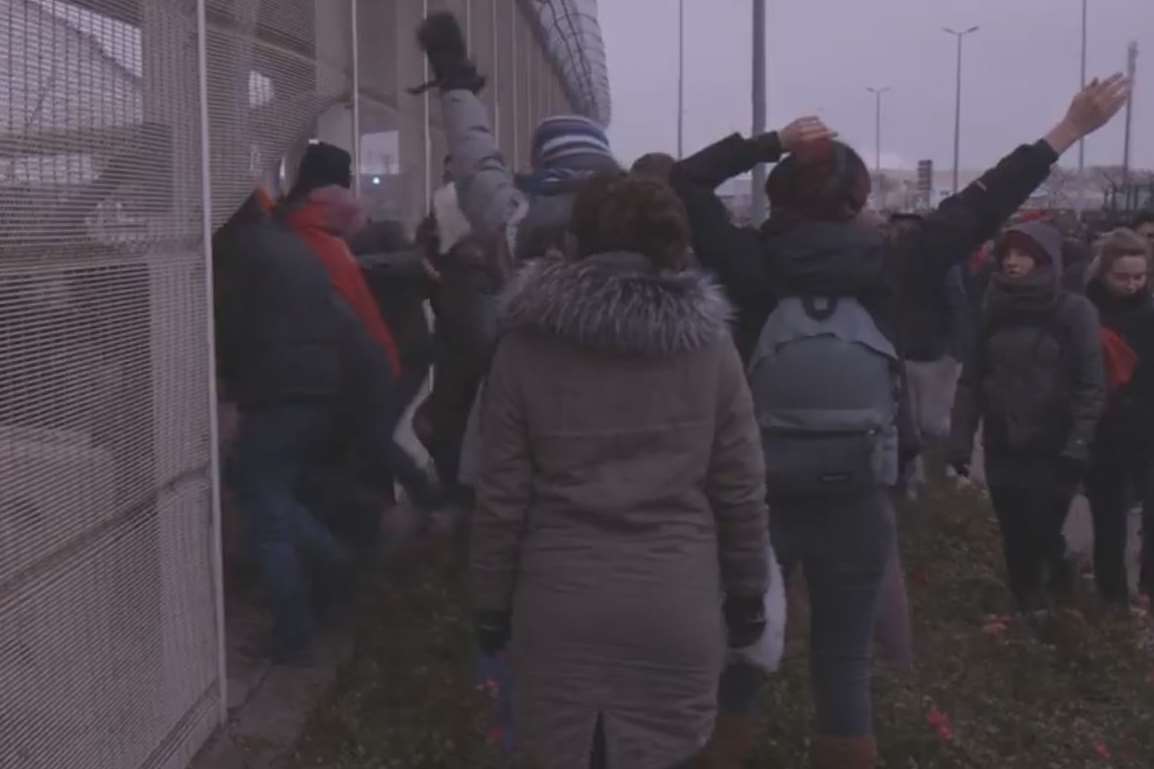 Refugees at the Port of Calais. File picture