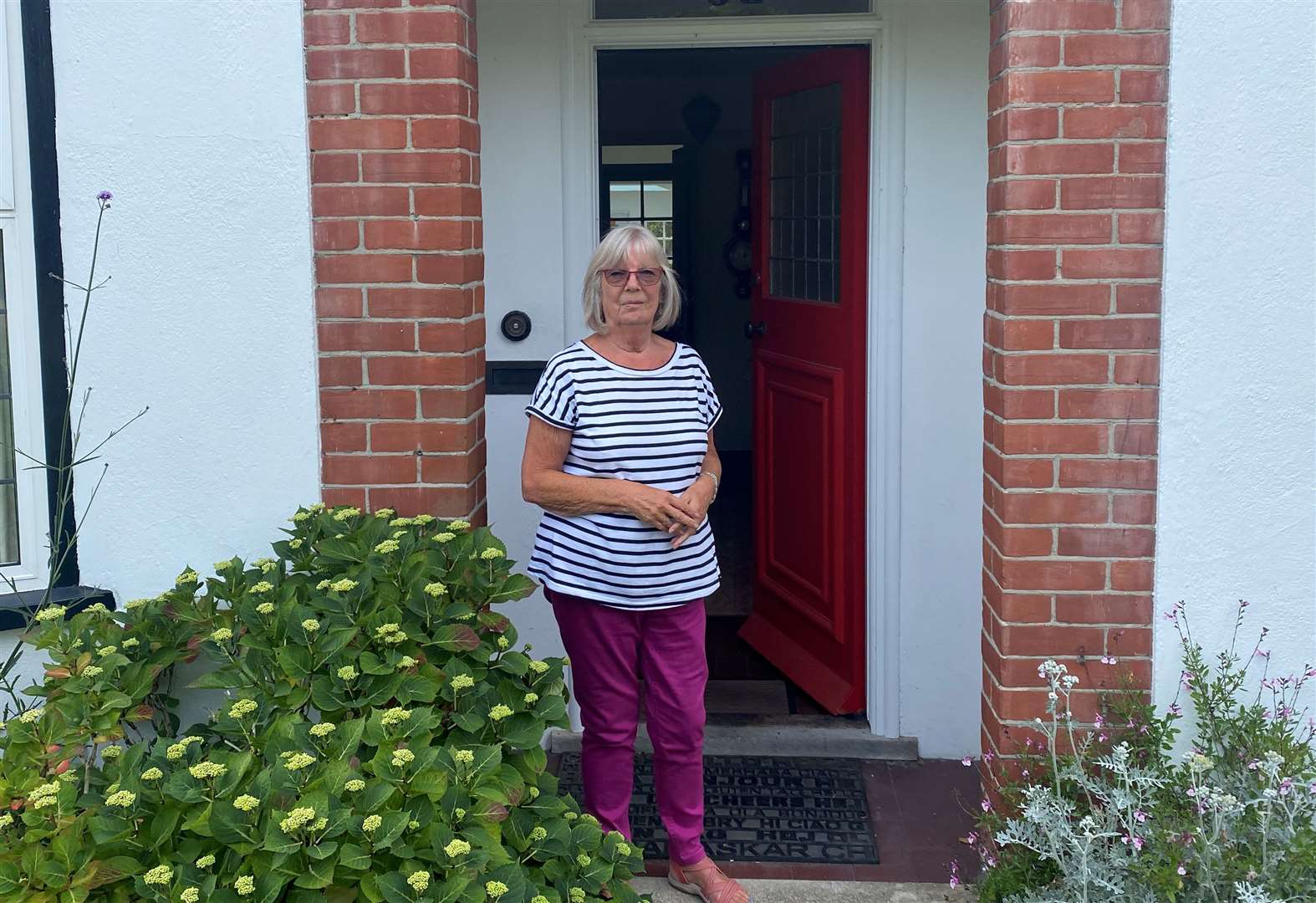 Margaret Earles likes the brickwork of the Tankerton newbuild