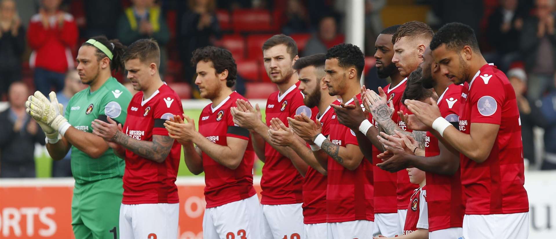 Ebbsfleet United players Picture: Andy Jones