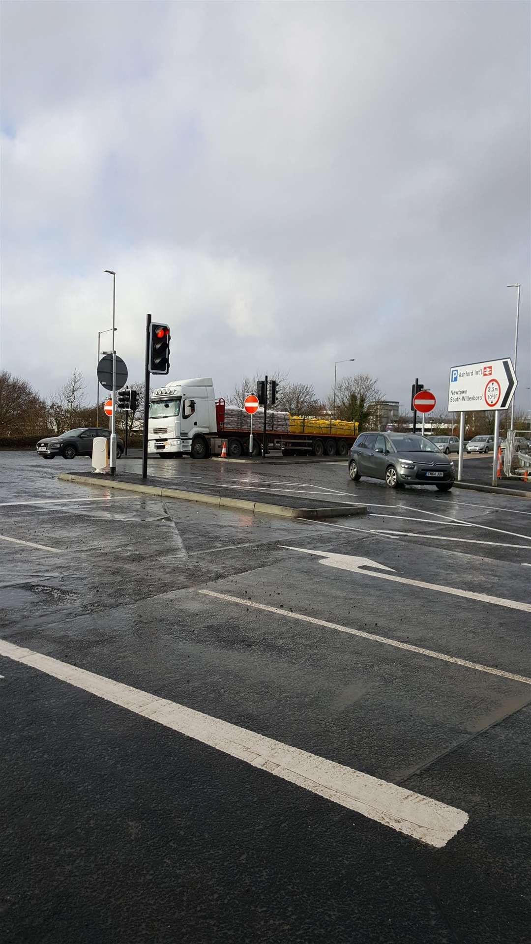 The new Newtown Road junction