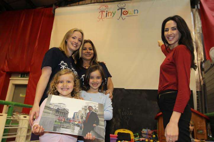 Felipe's family watched the show at Tiny Town lay area.