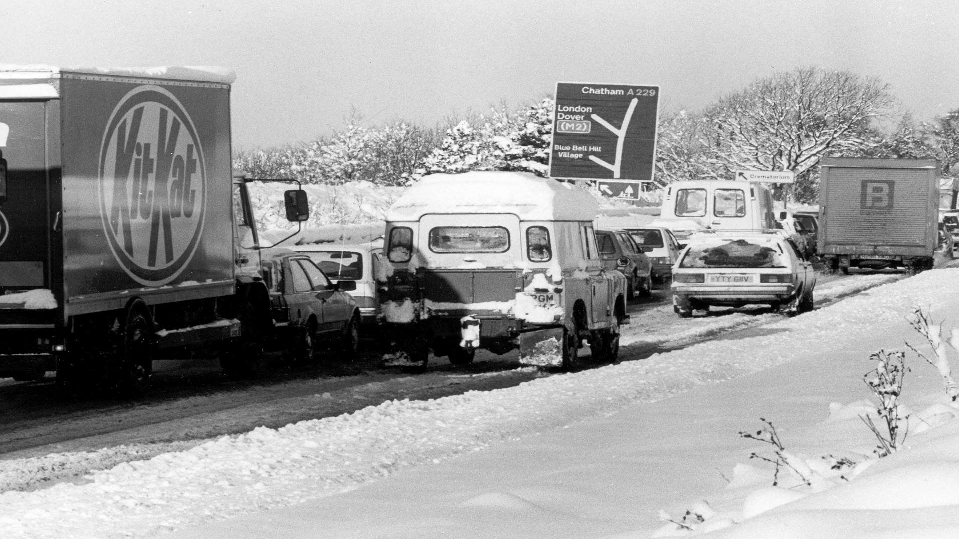 Traffic jams on Blue Bell Hill