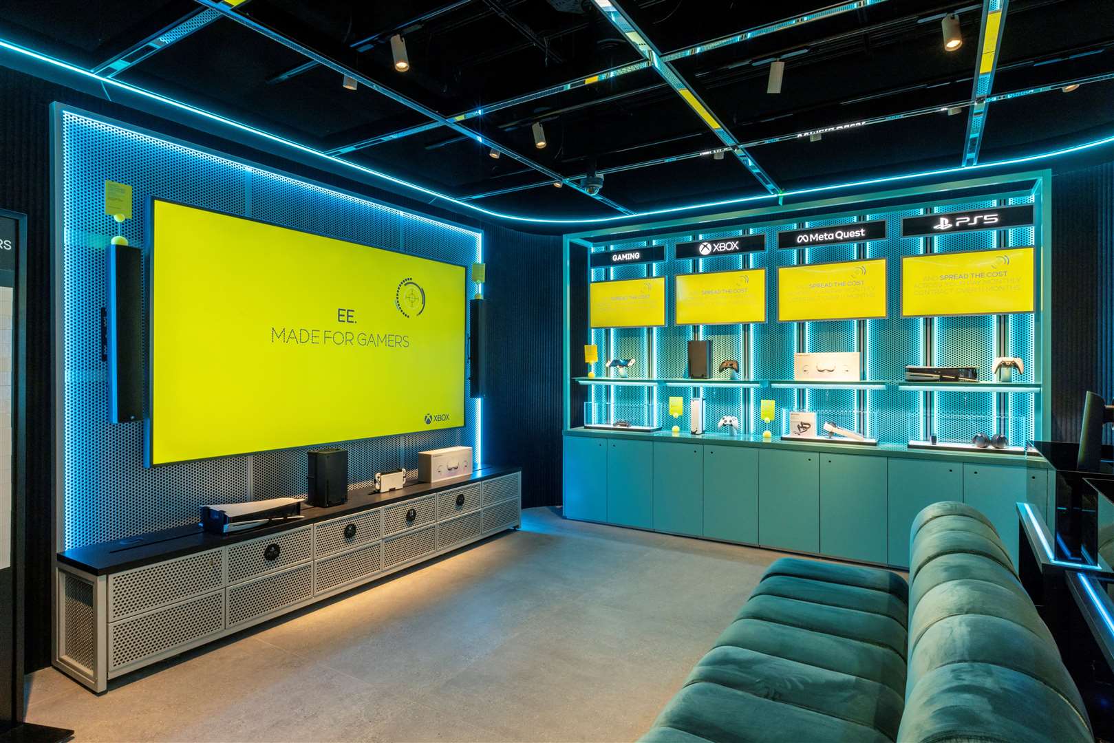 Inside the new EE Experience store at Bluewater. Picture: EE