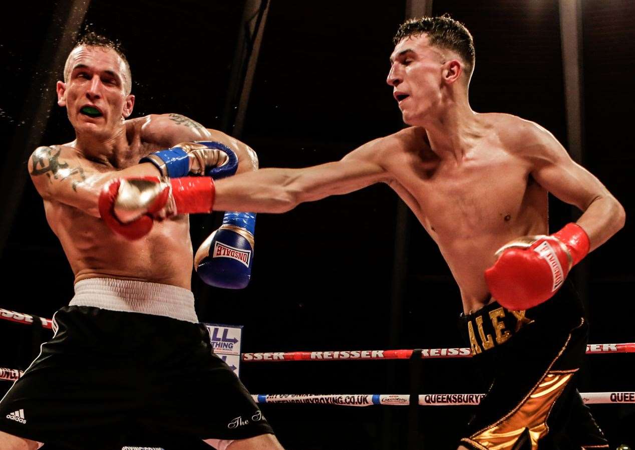 Bromley boxer Alex Bellingham, right, goes into his first fight in more than three years unbeaten. Picture: Quest Boxing League