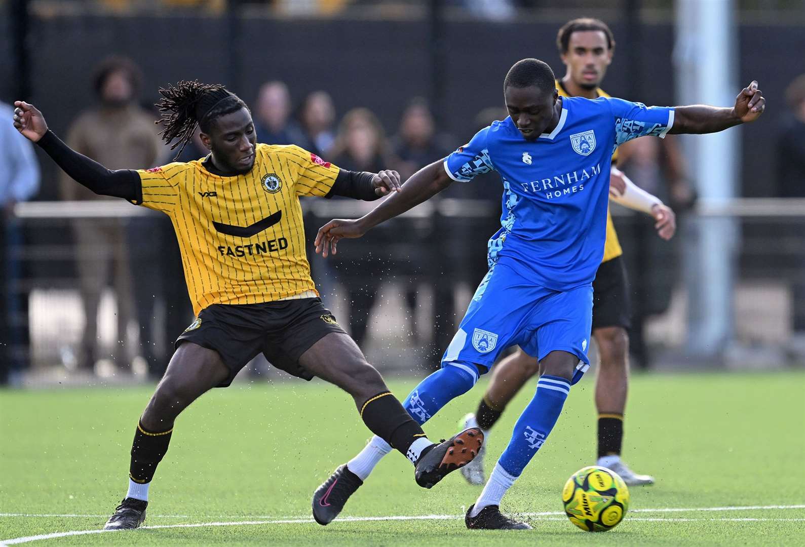 Cray Wanderers were edged out by Tonbridge Angels in the FA Cup fourth qualifying round at Flamingo Park on Saturday. Picture: Keith Gillard