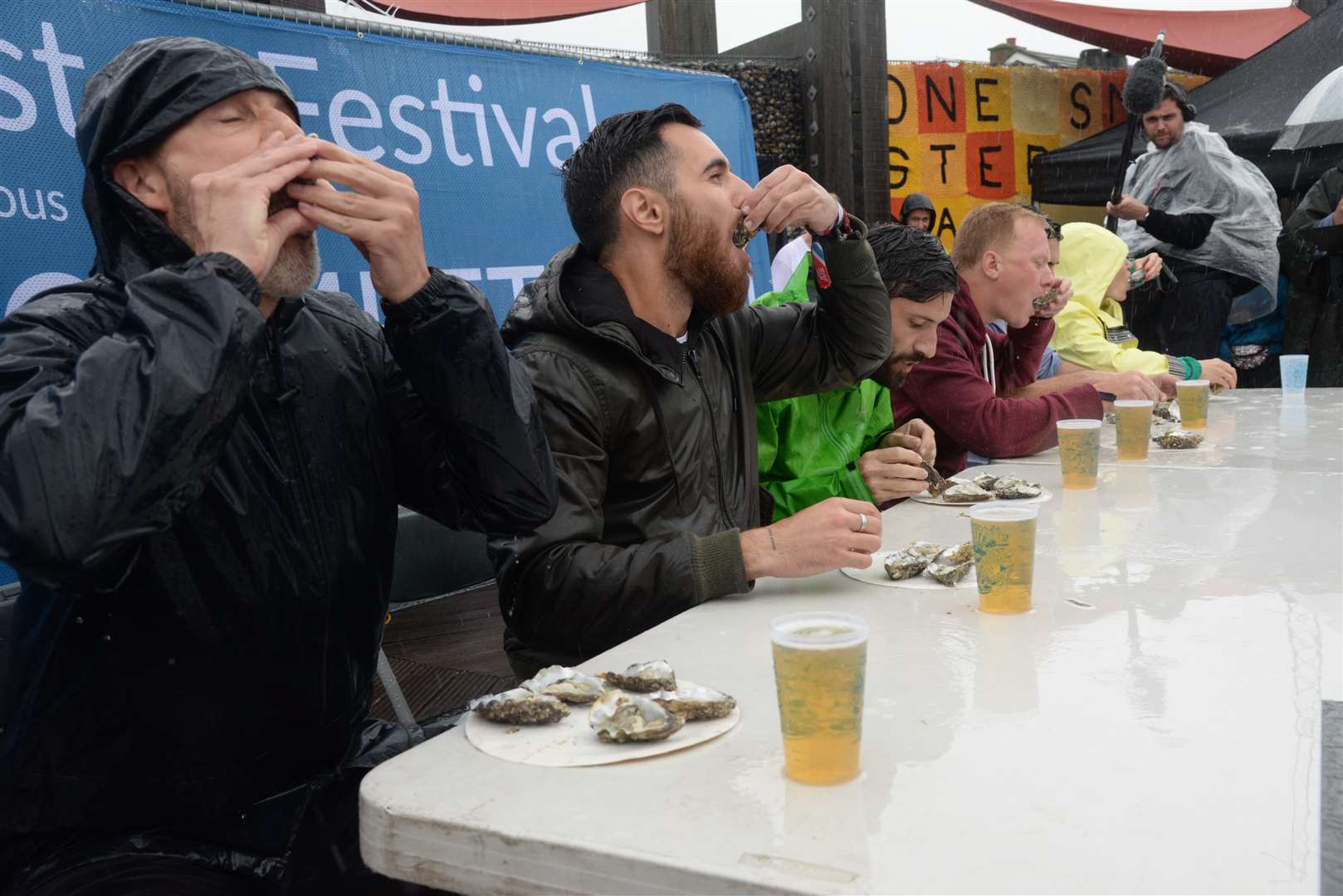 Down the hatch - the oyster eating competition