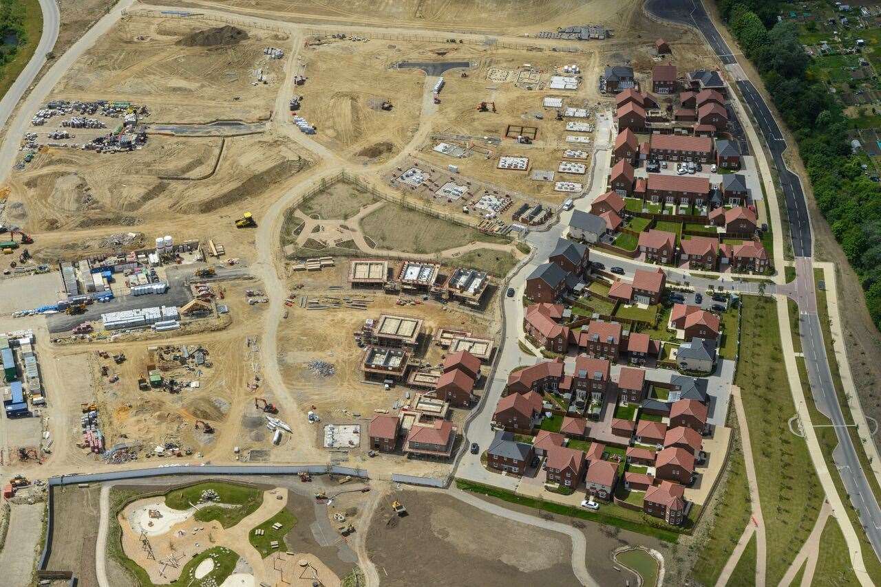 Ebbsfleet Garden Village under construction