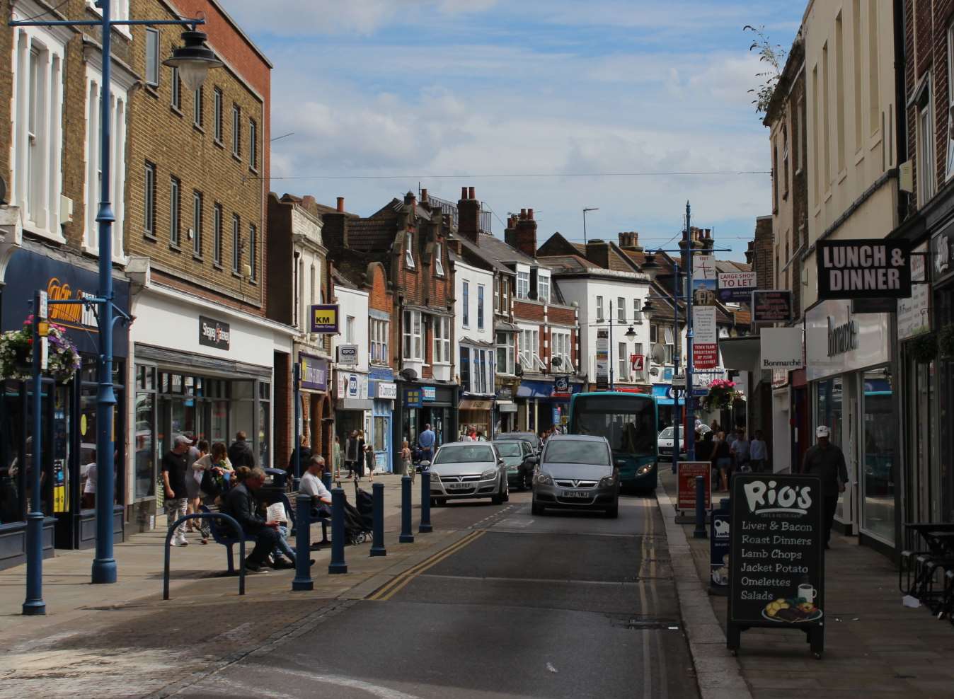 Sheerness: Pedestrians still have to compete with cars, buses and lorries.