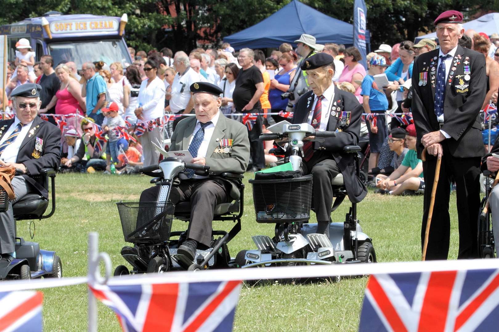 Les Smith on the scooter at the event in Gillingham.