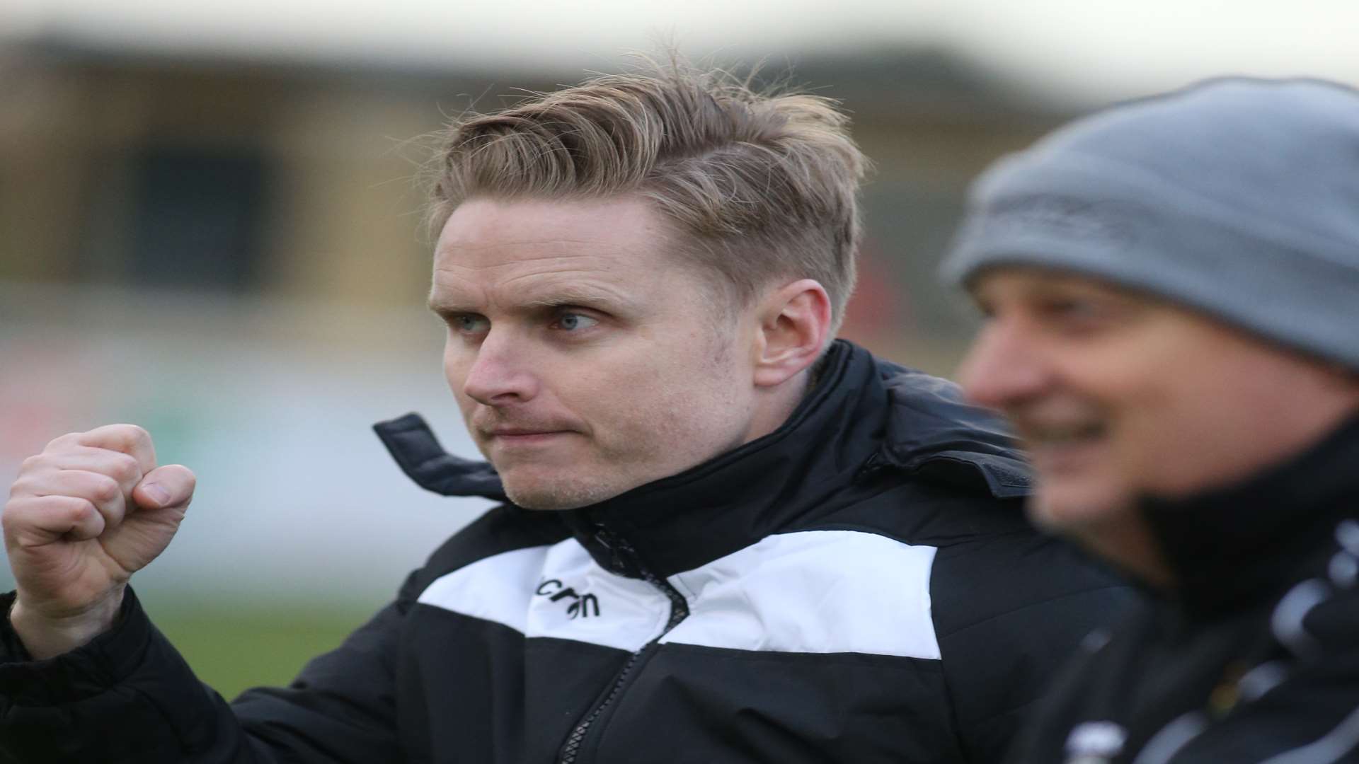 Sittingbourne assistant Tony Cornwell, right, with boss Nick Davis Picture: John Westhrop