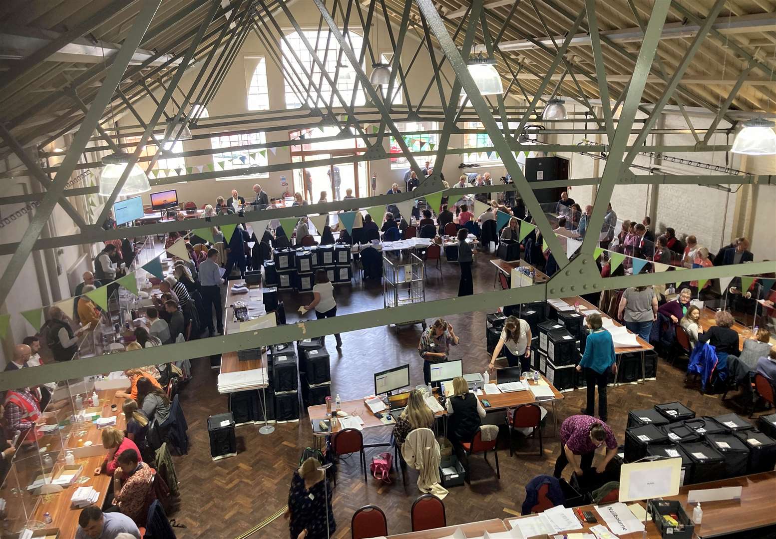 The count taking place at the Westgate Hall in Canterbury