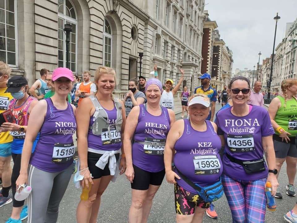 Runners on the finishing line