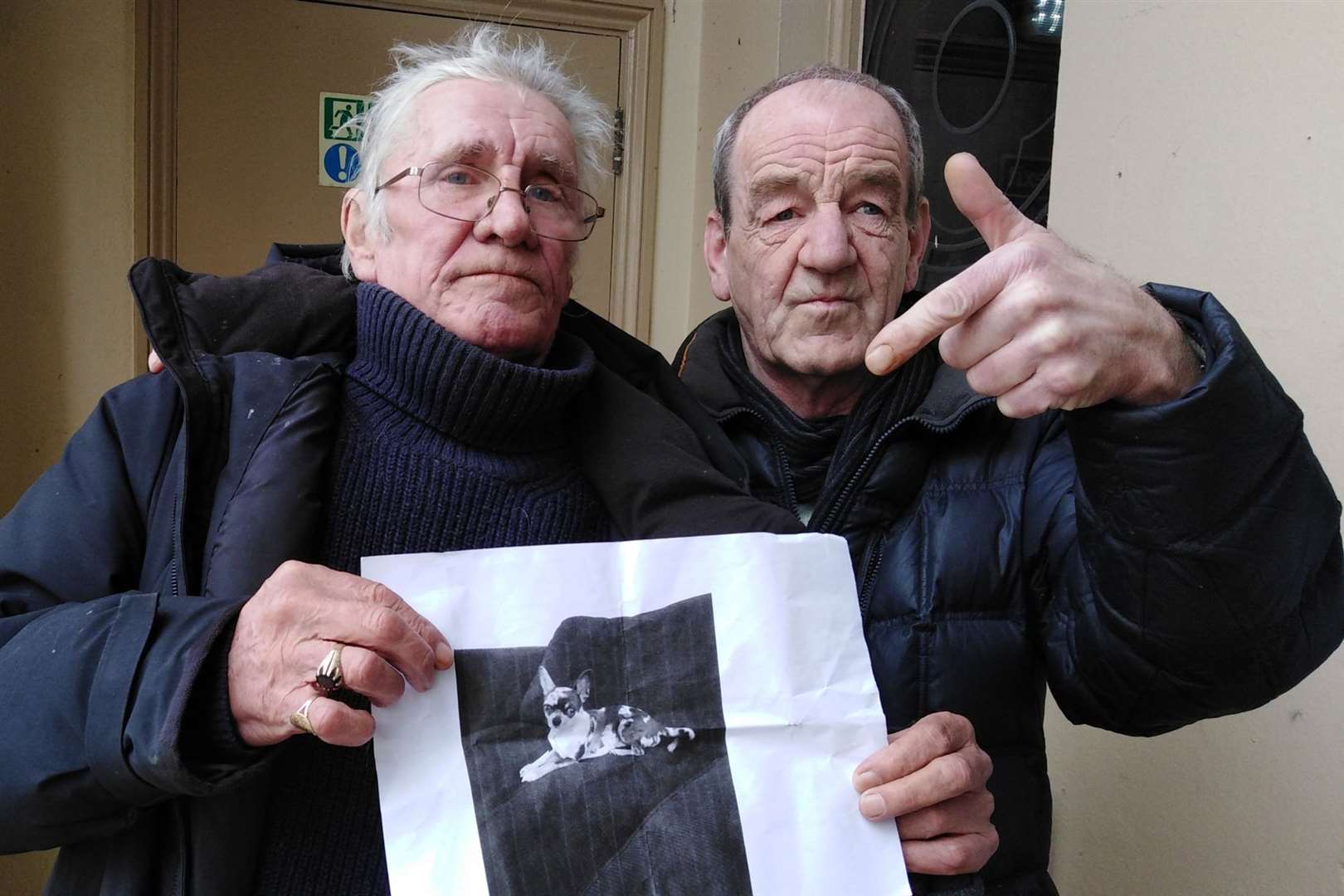 Michael Ward (left) with friend John Carey