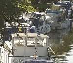 Boats moored at the spot where the man went missing. Picture: GRANT FALVEY