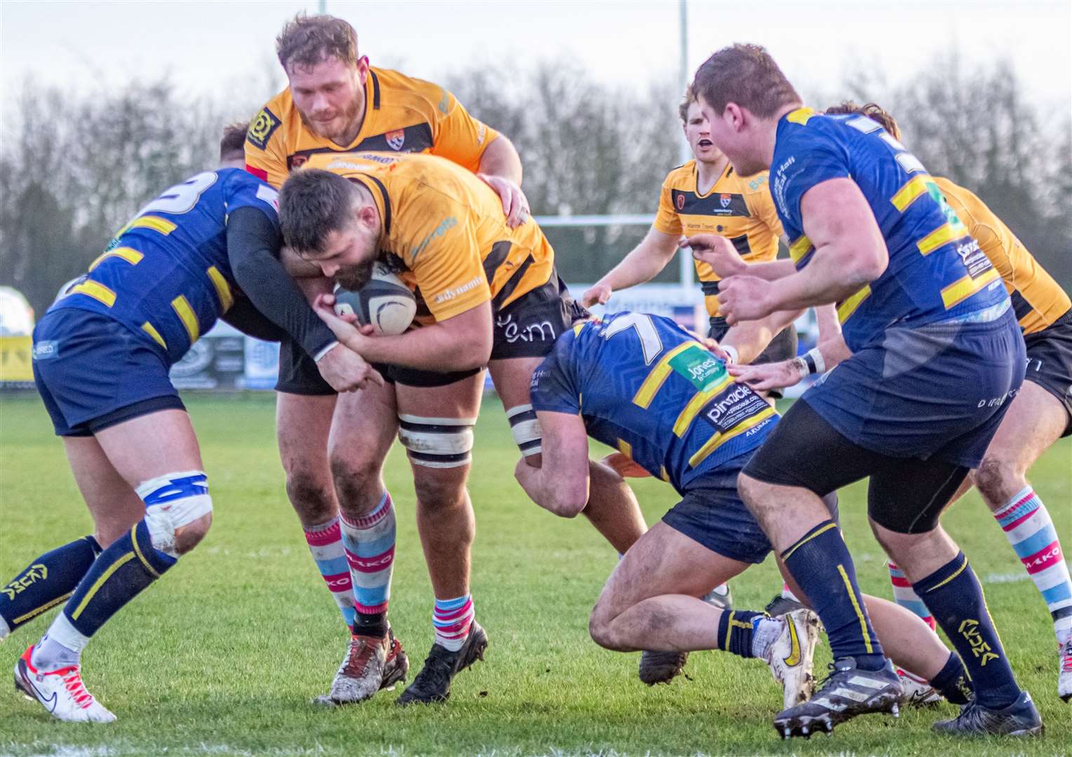 Canterbury’s Shay Kerry goes on the offensive against Worthing. Picture: Phillipa Hilton