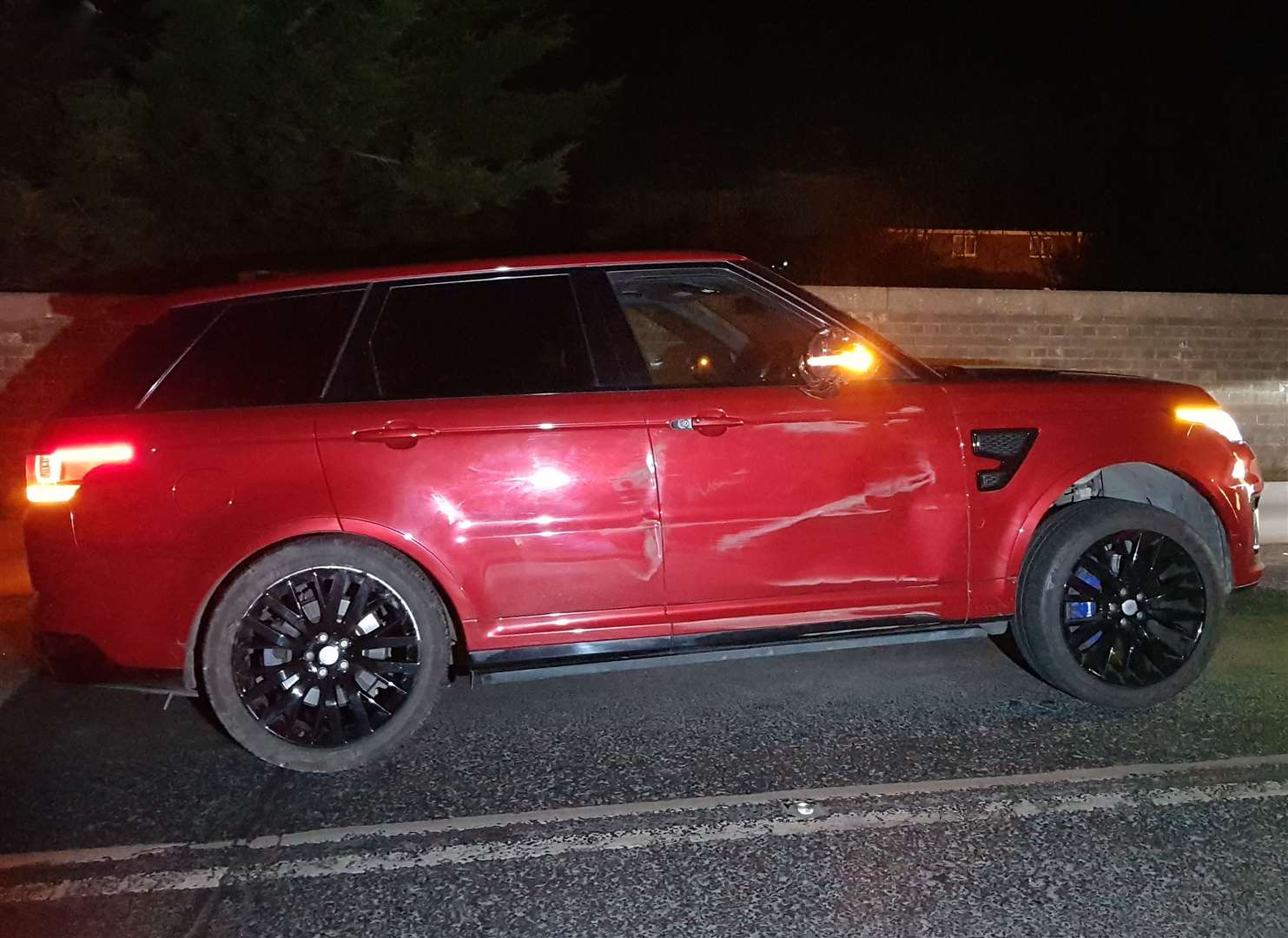 Jim Wenban's damaged Range Rover